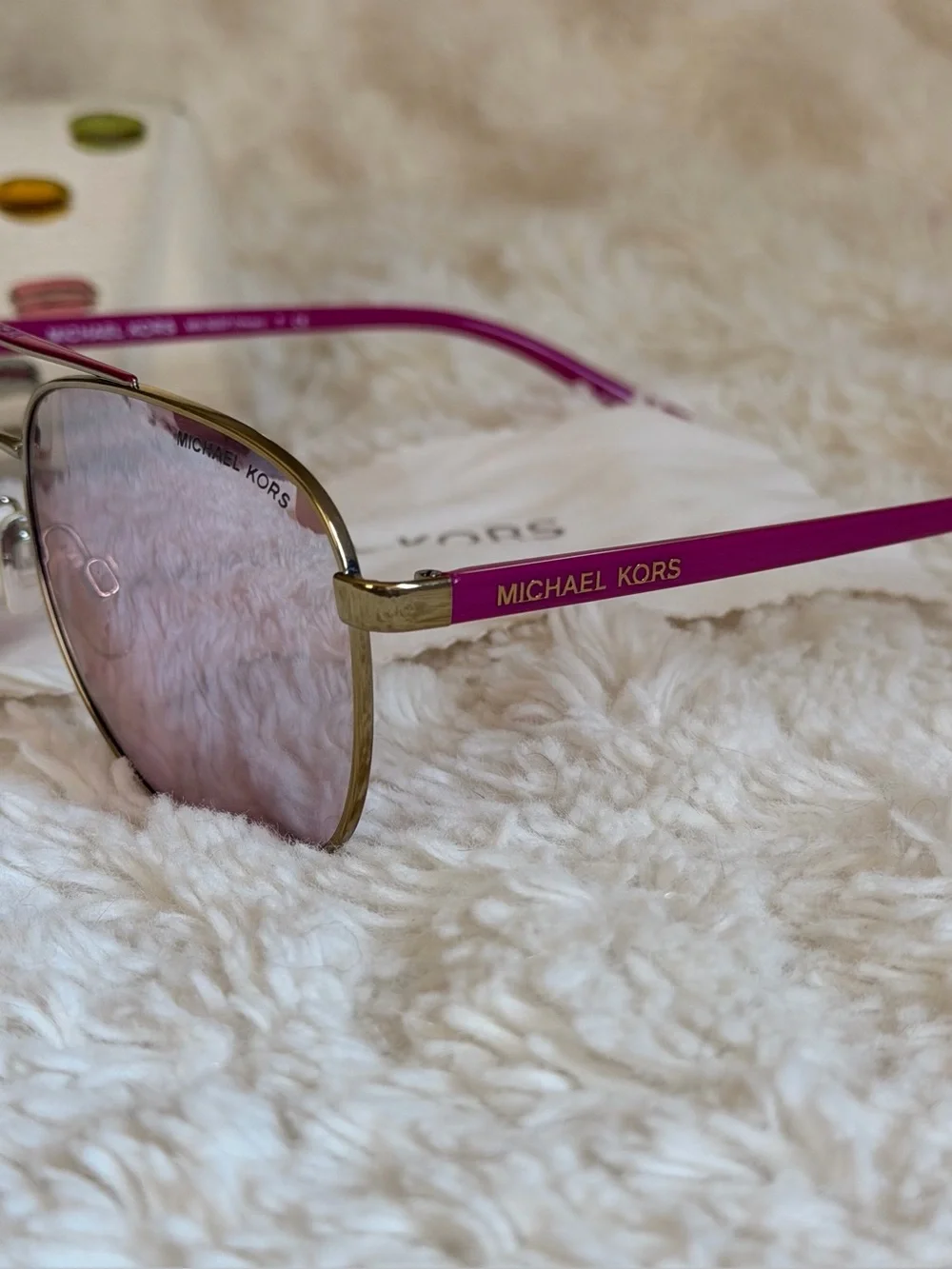 🌸🩷 Michael Kors Pink Mirrored Aviator Sunglasses MK5007 Have